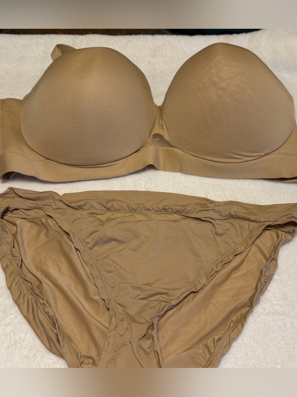 Cacique Comfort Bliss Nude Strapless Multi Way Bra Set 40DD